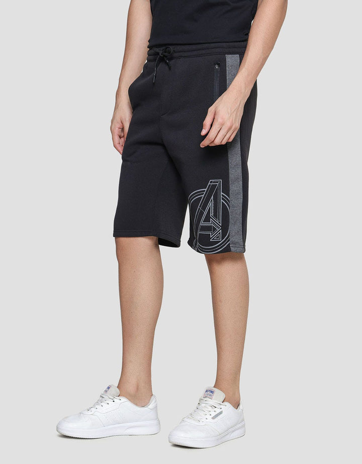Marvel Avengers Logo With Zipper Pendek Pria