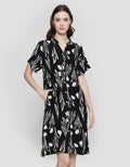 St. Yves Floral Dots Midi Dress Wanita