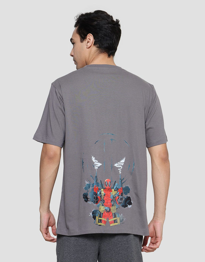 Marvel Deadpool Front And Back Print Men's Short Sleeve T-Shirt
