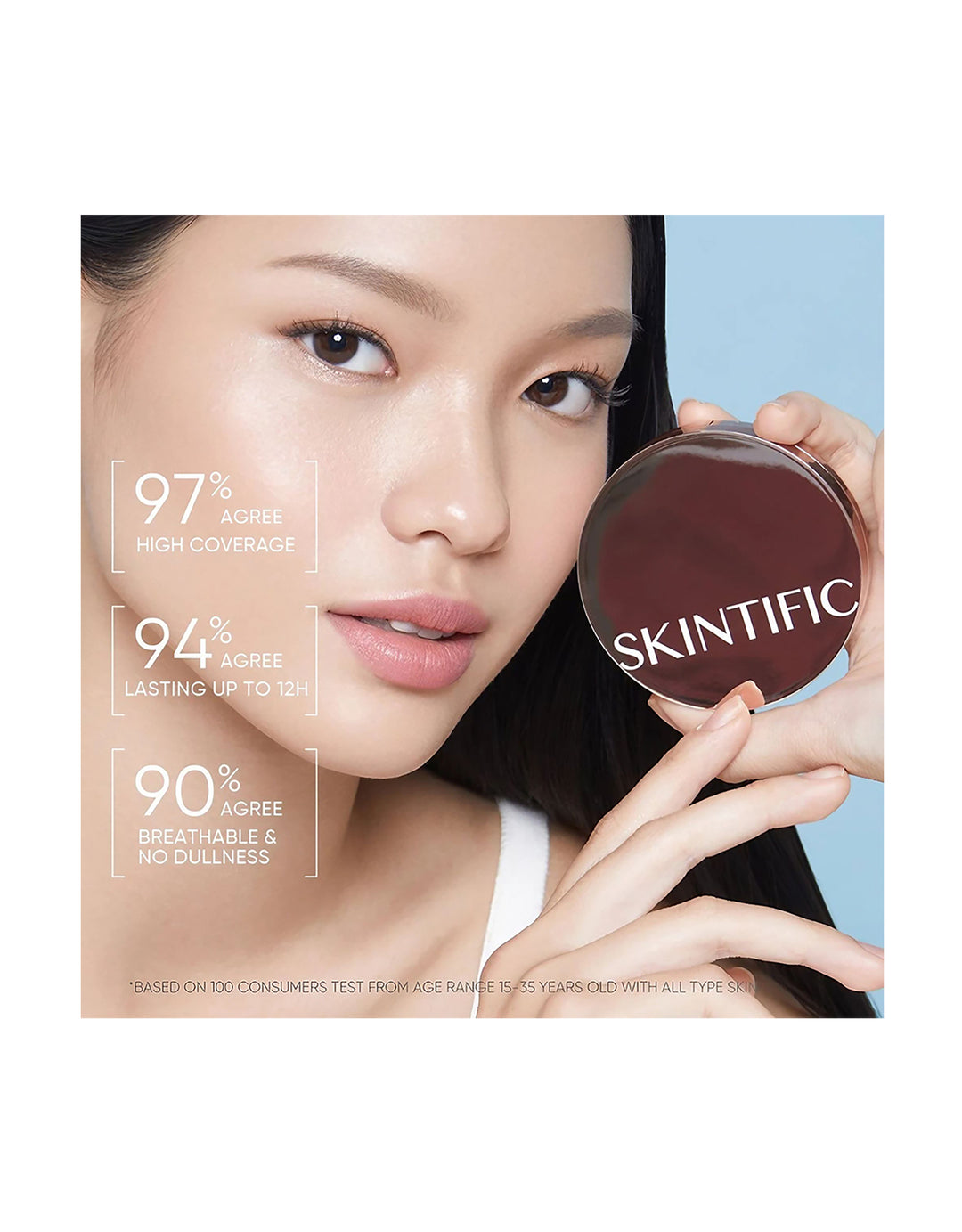 Skintific SPF35 PA++++ Lightweight Cushion Refill 01 Vanilla