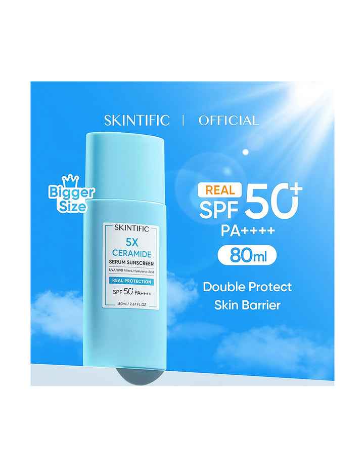 Skintific 5X Ceramide Serum Sunscreen SPF50+ PA++++ 80ml