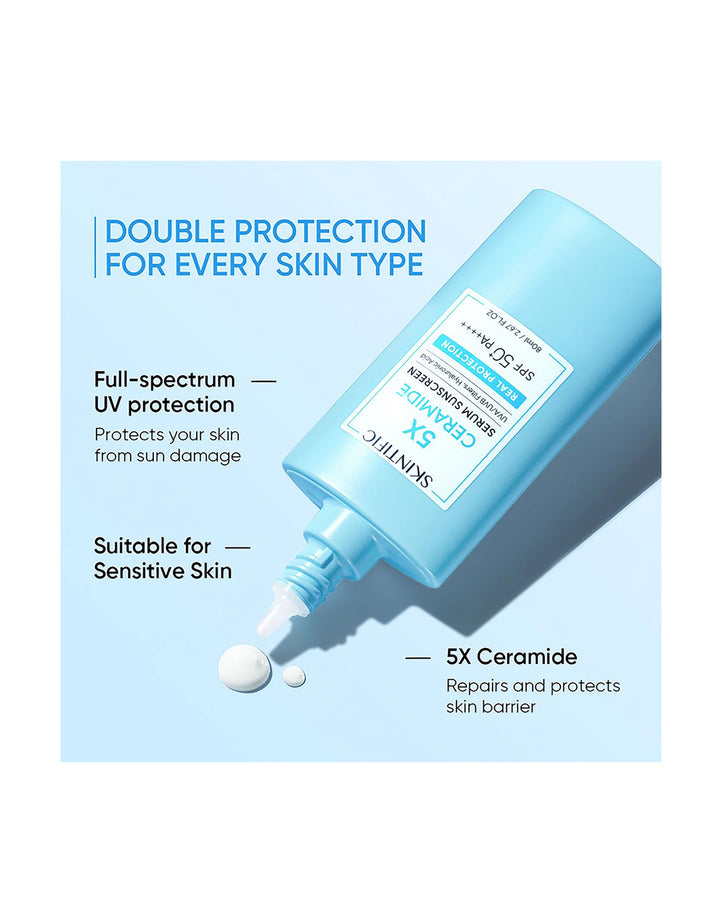 Skintific 5X Ceramide Serum Sunscreen SPF50+ PA++++ 80ml
