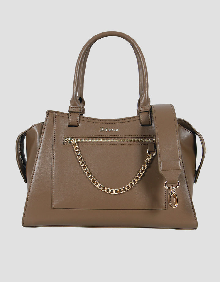 Bellezza Zipper With Chain Handbag Wanita