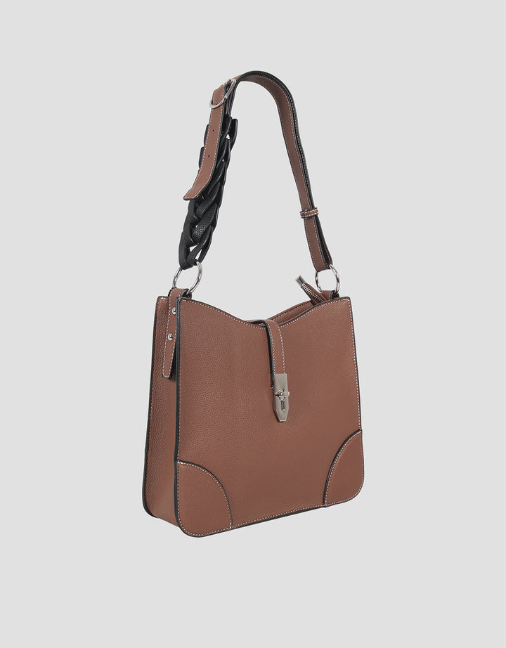 Bellezza Half Braid Strap Sling Bag Wanita