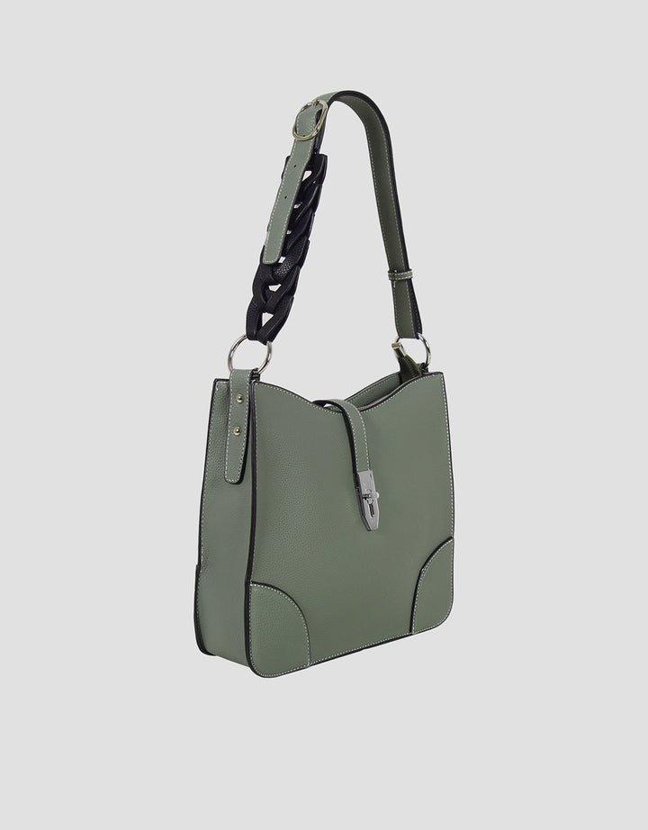 Bellezza Half Braid Strap Sling Bag Wanita