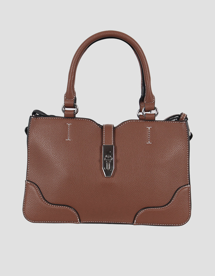 Bellezza Braid Strap Twist Lock Handbag Wanita