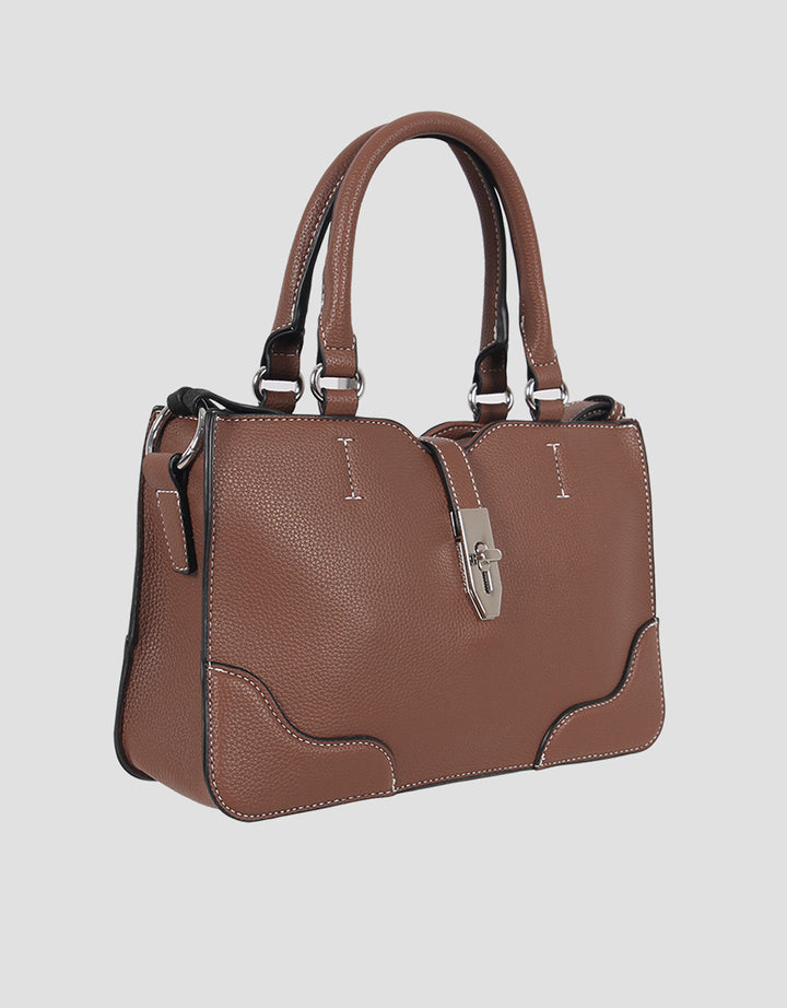 Bellezza Braid Strap Twist Lock Handbag Wanita