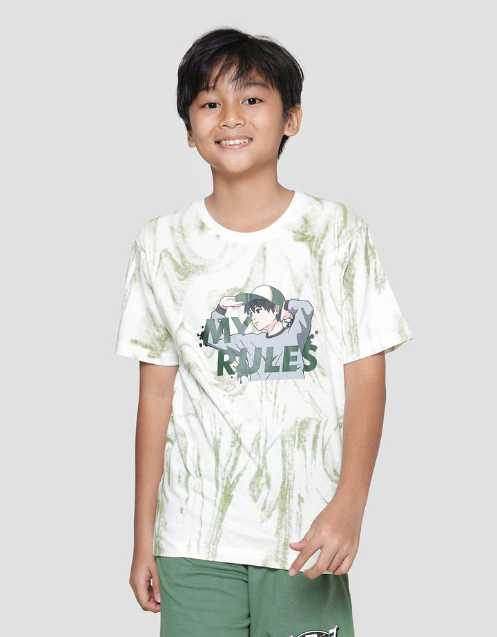 Nevada Abstract Anime Kaos Anak Laki-Laki