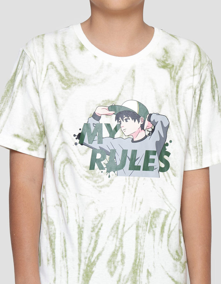 Nevada Abstract Anime Kaos Anak Laki-Laki