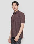 Stanley Adams Print Abstrak Regular Fit Kemeja Lengan Pendek Pria