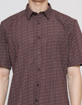 Stanley Adams Print Abstrak Regular Fit Kemeja Lengan Pendek Pria