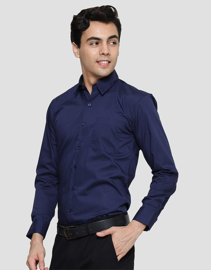 Stanley Adams Solid Slim Fit Kemeja Lengan Panjang Pria