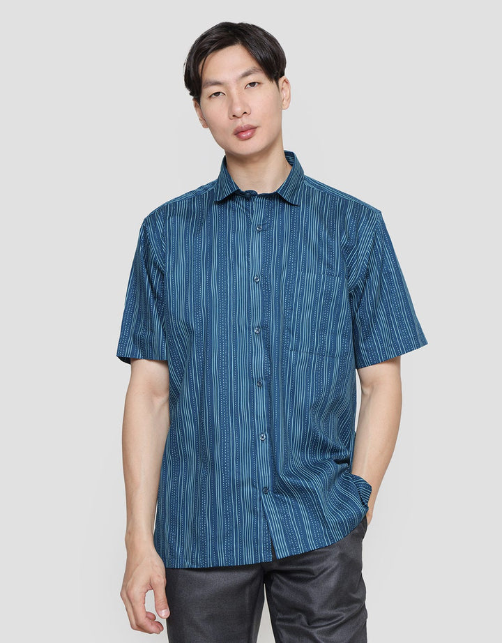 Stanley Adams Printed Regular Kemeja Pria