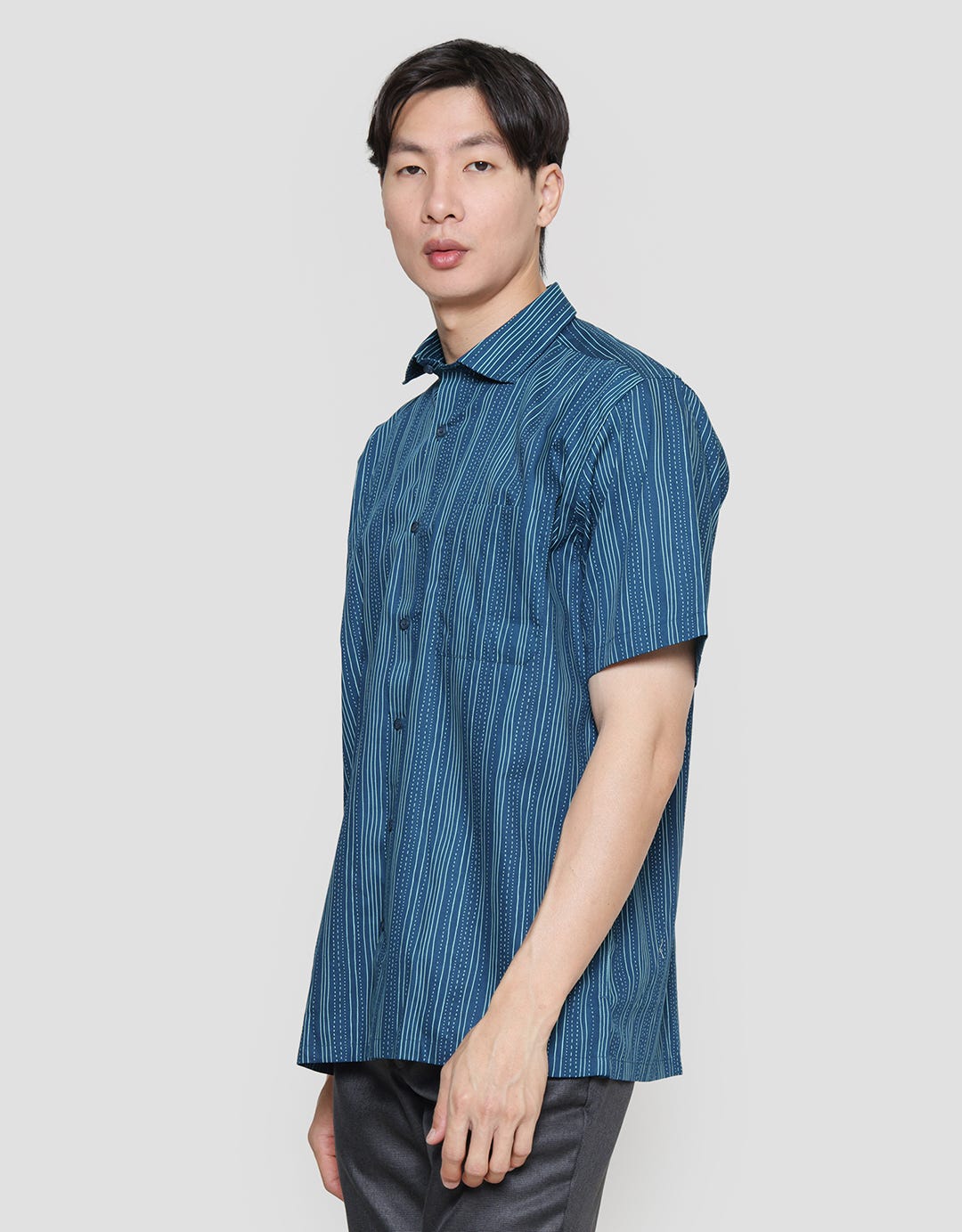 Stanley Adams Printed Regular Kemeja Pria