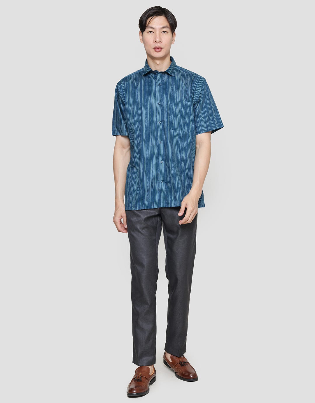 Stanley Adams Printed Regular Kemeja Pria