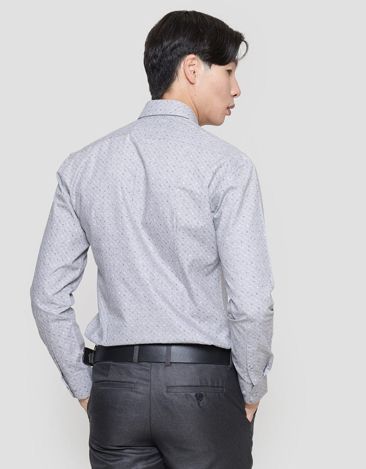 Stanley Adams Full Print Slim Fit Kemeja Lengan Panjang Pria