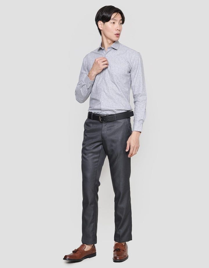 Stanley Adams Full Print Slim Fit Kemeja Lengan Panjang Pria