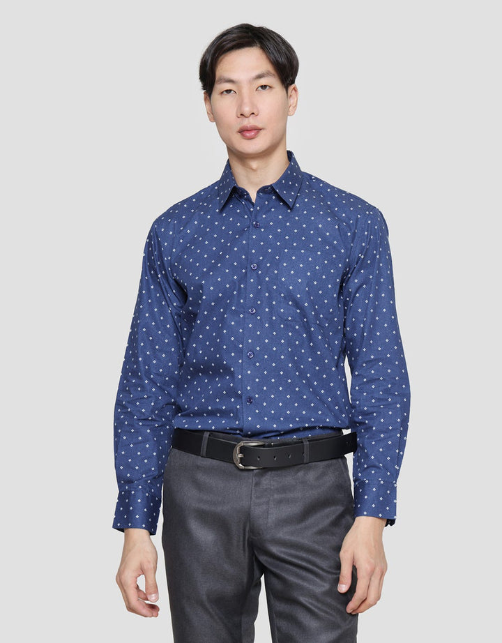 Stanley Adams Print Slim Fit Men's Long Sleeve Shirt