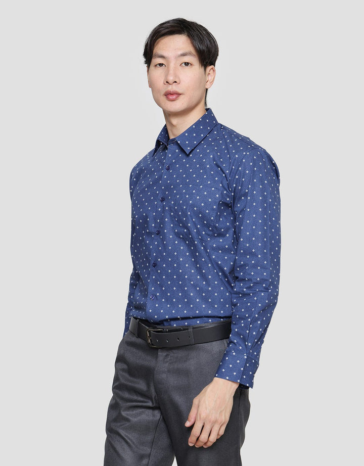 Stanley Adams Print Slim Fit Men's Long Sleeve Shirt