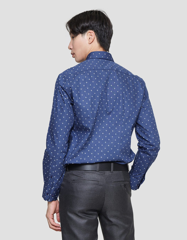 Stanley Adams Print Slim Fit Men's Long Sleeve Shirt