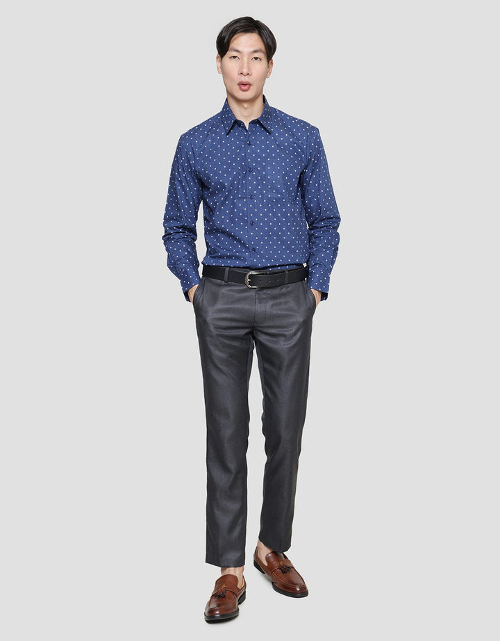 Stanley Adams Print Slim Fit Men's Long Sleeve Shirt