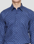 Stanley Adams Print Slim Fit Kemeja Lengan Panjang Pria