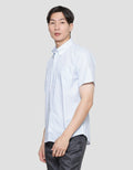 Stanley Adams Print Slim Fit Kemeja Lengan Pendek Pria