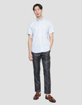 Stanley Adams Print Slim Fit Kemeja Lengan Pendek Pria