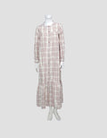 Corniche Gamis Gaun Kotak-Kotak Elegan Untuk Wanita