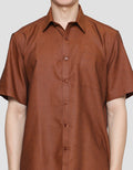 Stanley Adams Texture Regular Fit Kemeja Lengan Pendek Pria