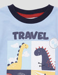 Pipiniko Dino Travel Into Print Kaos Lengan Pendek Anak Laki-laki