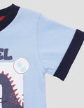 Pipiniko Dino Travel Into Print Kaos Lengan Pendek Anak Laki-laki
