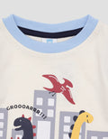 Pipiniko Dino World Print Kaos Lengan Pendek Anak Laki-laki