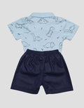 Pipiniko Print Dino Clothes Set for Boys