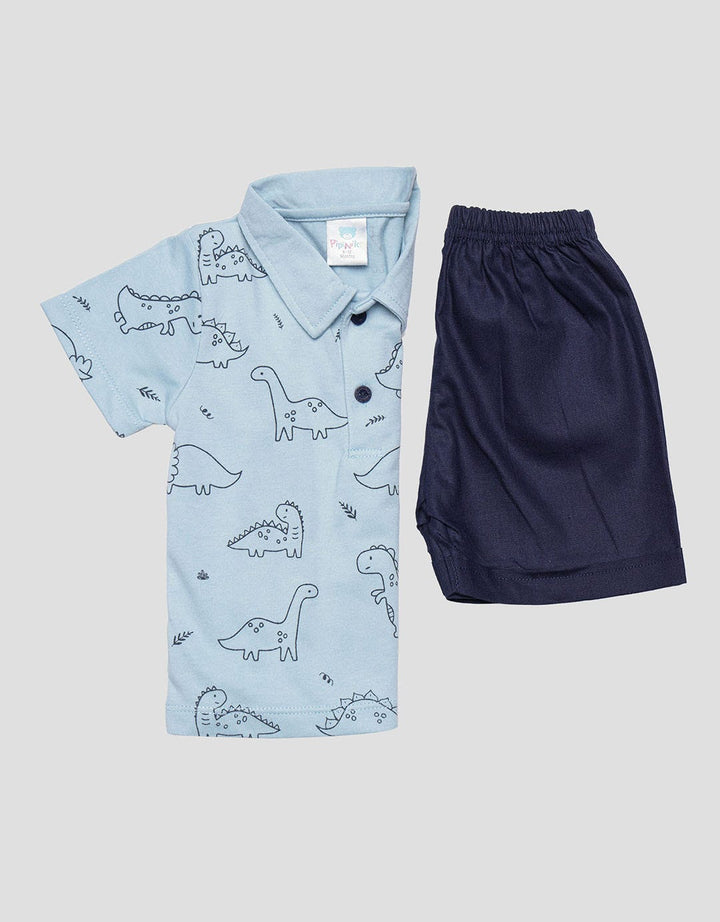 Pipiniko Print Dino Clothes Set for Boys