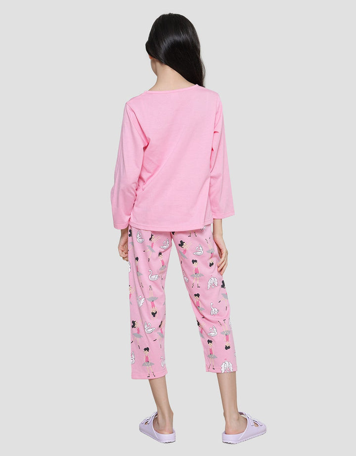 Kidz Too Ballerina &amp; Swan Girls Pajamas Set