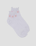 Kidz Too Angkle Textured Flower Kaus Kaki Anak Perempuan