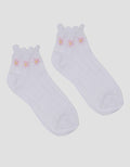 Kidz Too Angkle Textured Flower Kaus Kaki Anak Perempuan