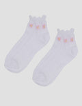 Kidz Too Angkle Textured Flower Kaus Kaki Anak Perempuan