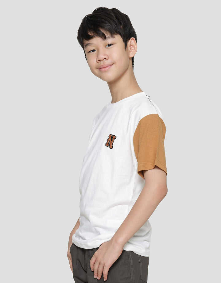 Nevada Katun Bamboo Bordir N Kaos Lengan Pendek Anak Laki-Laki