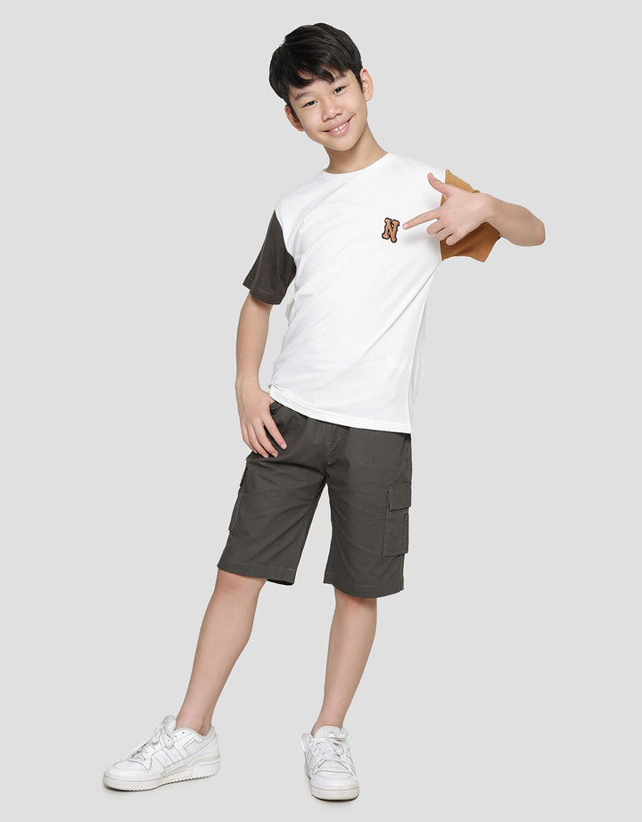 Nevada Katun Bamboo Bordir N Kaos Lengan Pendek Anak Laki-Laki