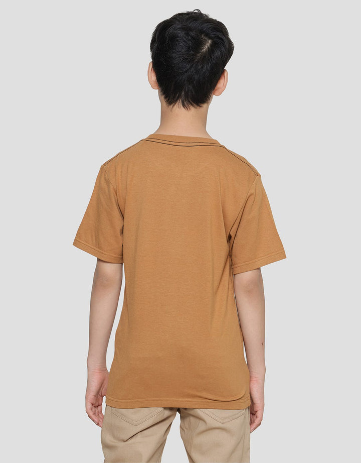 Nevada Katun Bamboo New York Bordir Superior Kaos Lengan Pendek Anak Laki-Laki
