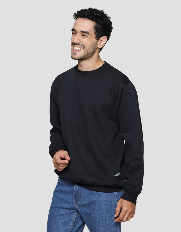 Nevada With Woven Label Fleece Sweater Pria