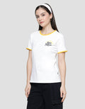Lois Girl Logo Print Jersey Kaos Wanita