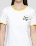 Lois Girl Logo Print Jersey Kaos Wanita