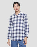 Lois Plaid Look Kemeja Lengan Panjang Pria