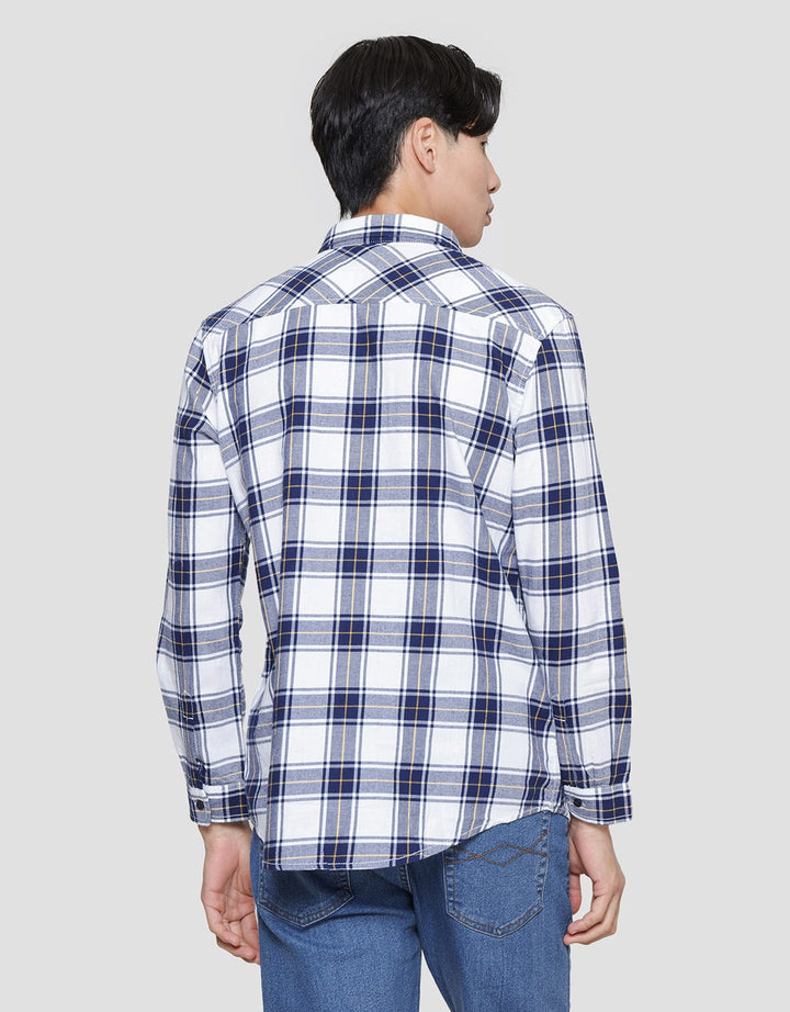 Lois Plaid Look Kemeja Lengan Panjang Pria