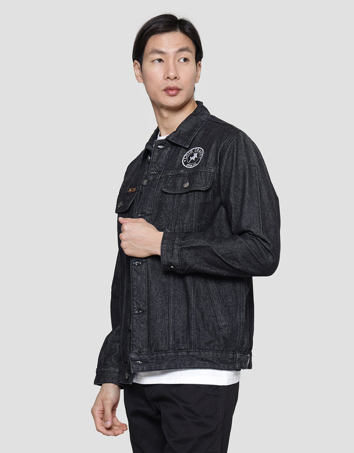Lois Casual Denim Jaket Kancing Pria