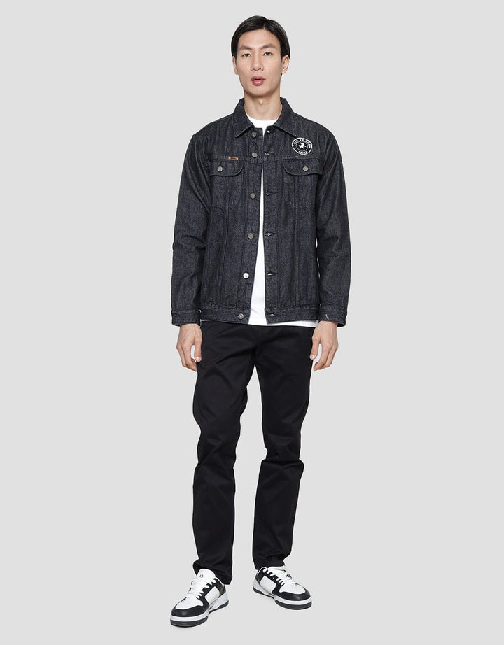 Lois Casual Denim Jaket Kancing Pria