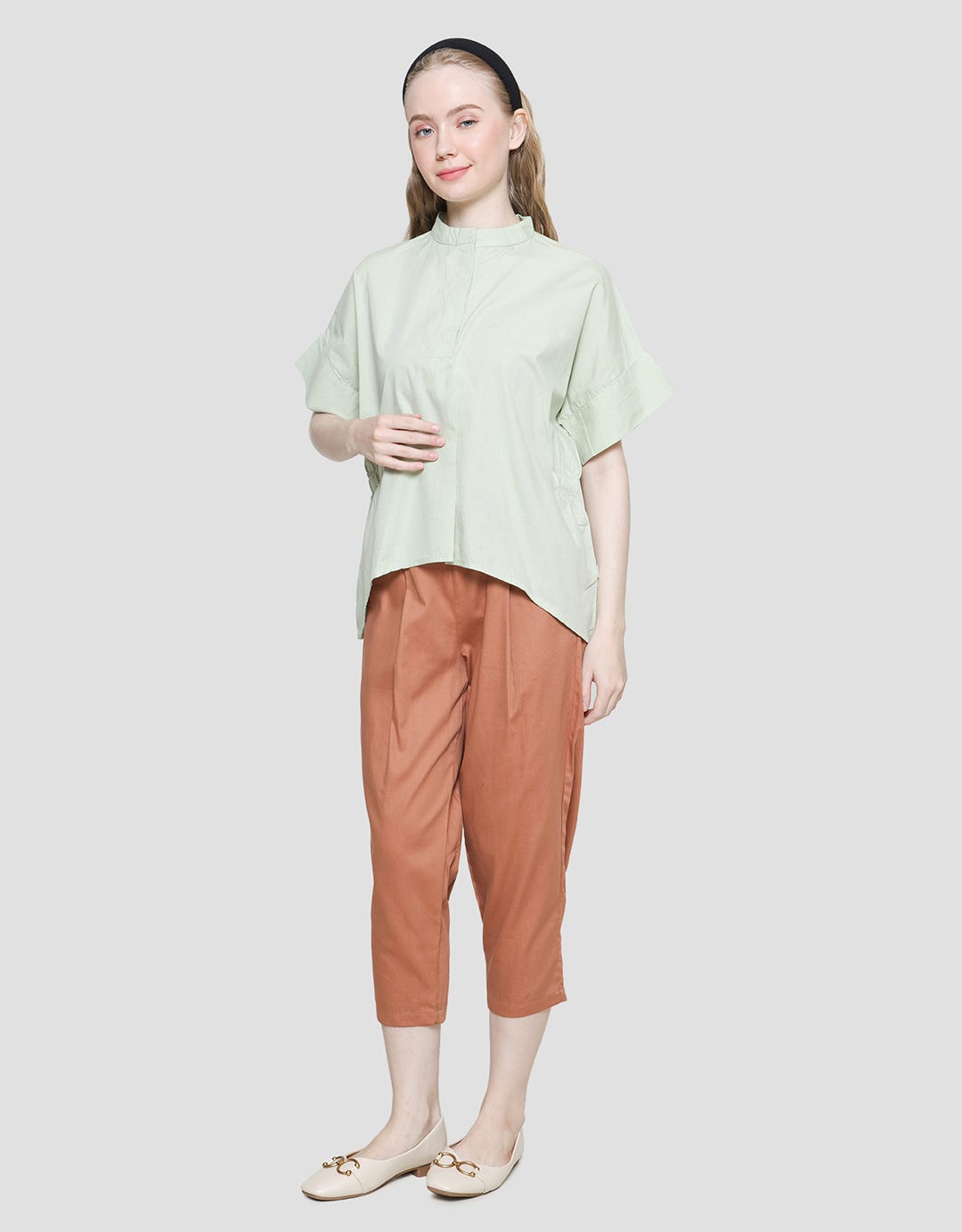 Lois Girl Women's Short Sleeve Cotton Blouse